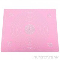 Silicone Baking Mat for Pastry Rolling with Measurements  Liner Heat Resistance Table Placemat Pad Pastry Board  Reusable Non-Stick Silicone Baking Mat for Housewife  Cooking Enthusiasts(Pink) - B074JF56YX